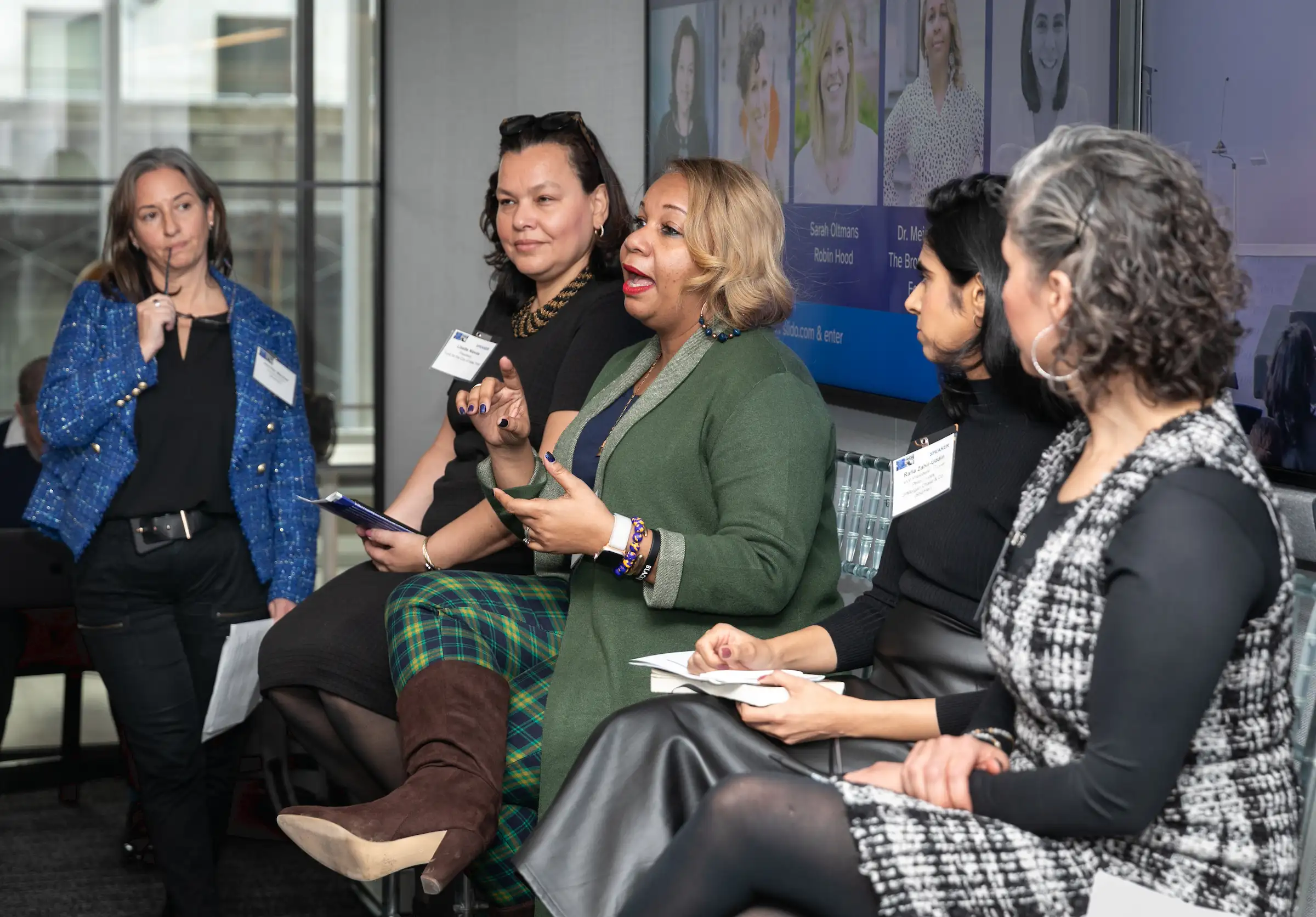 Dr. Meisha Porter speaks on a panel of women at the 2024 NYCETC Conference.